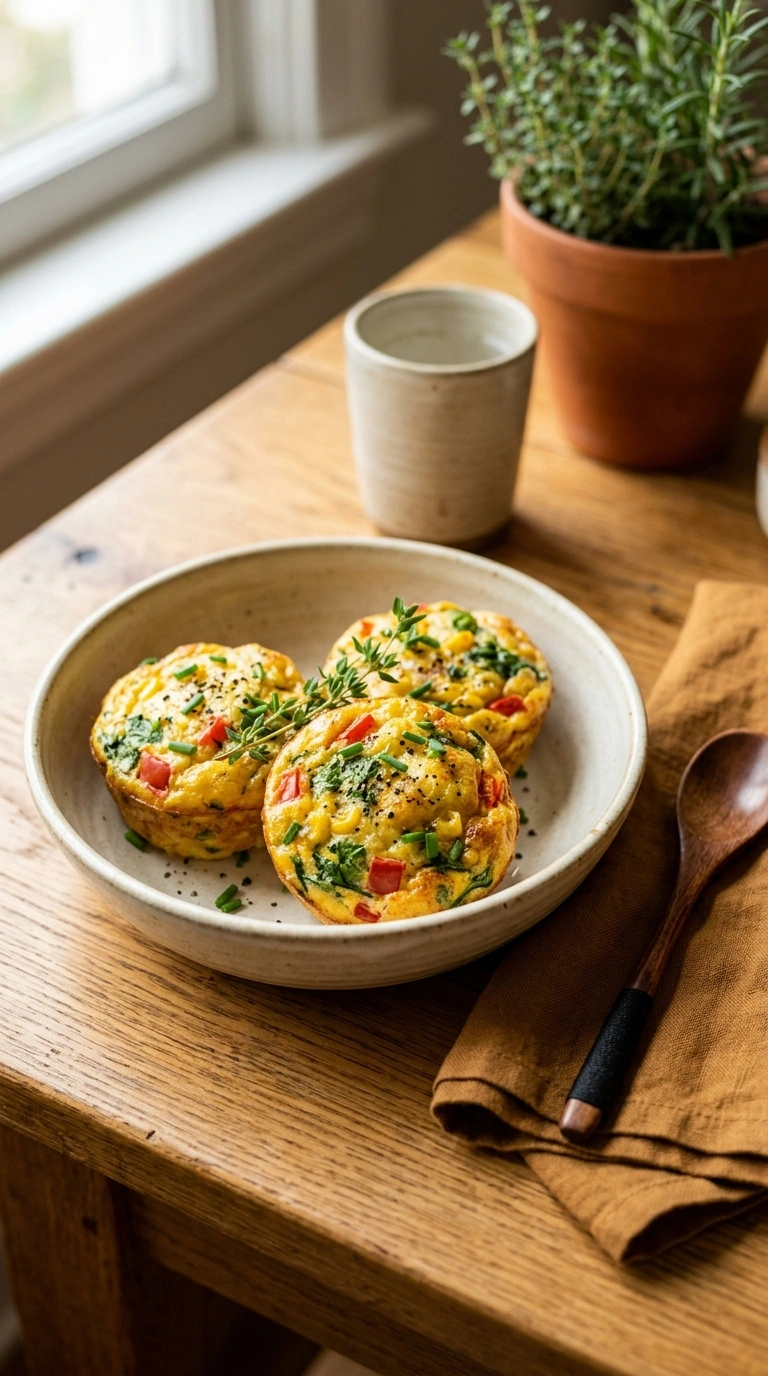 cozy summer egg muffins ready to serve