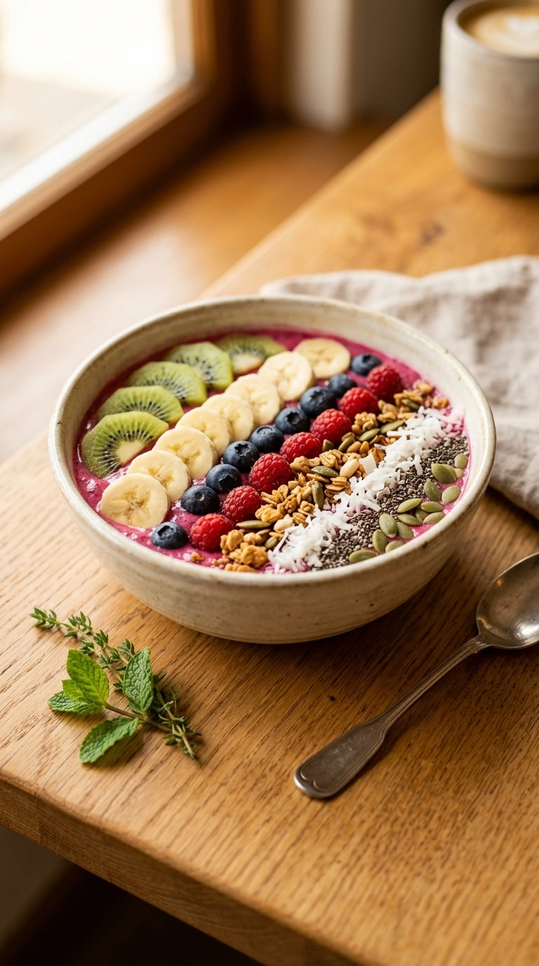Cozy Summer Smoothie Bowl - A Heartwarming Colorful Summer Breakfast