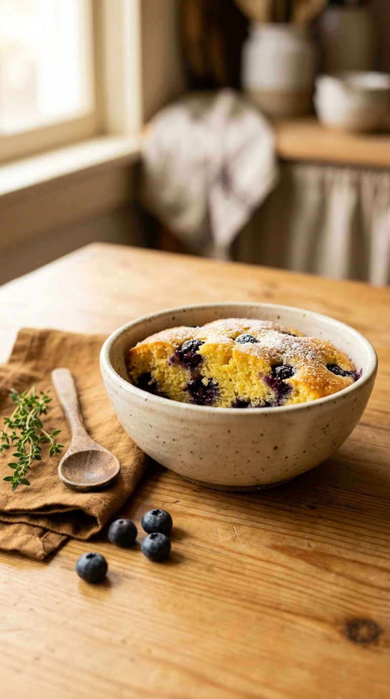 cozy summer lemon blueberry cake ready to serve