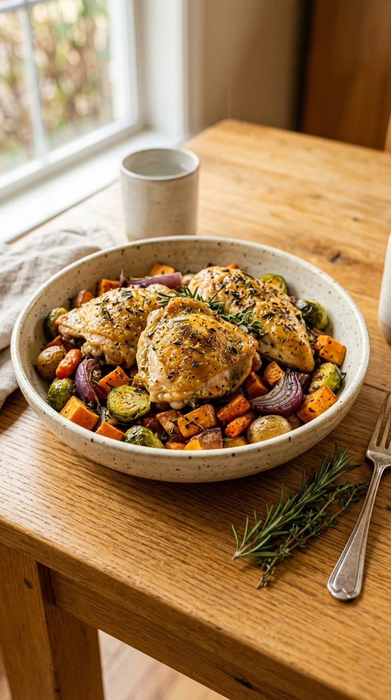 Heartwarming Herb Baked Chicken for a Slower Family Dinner