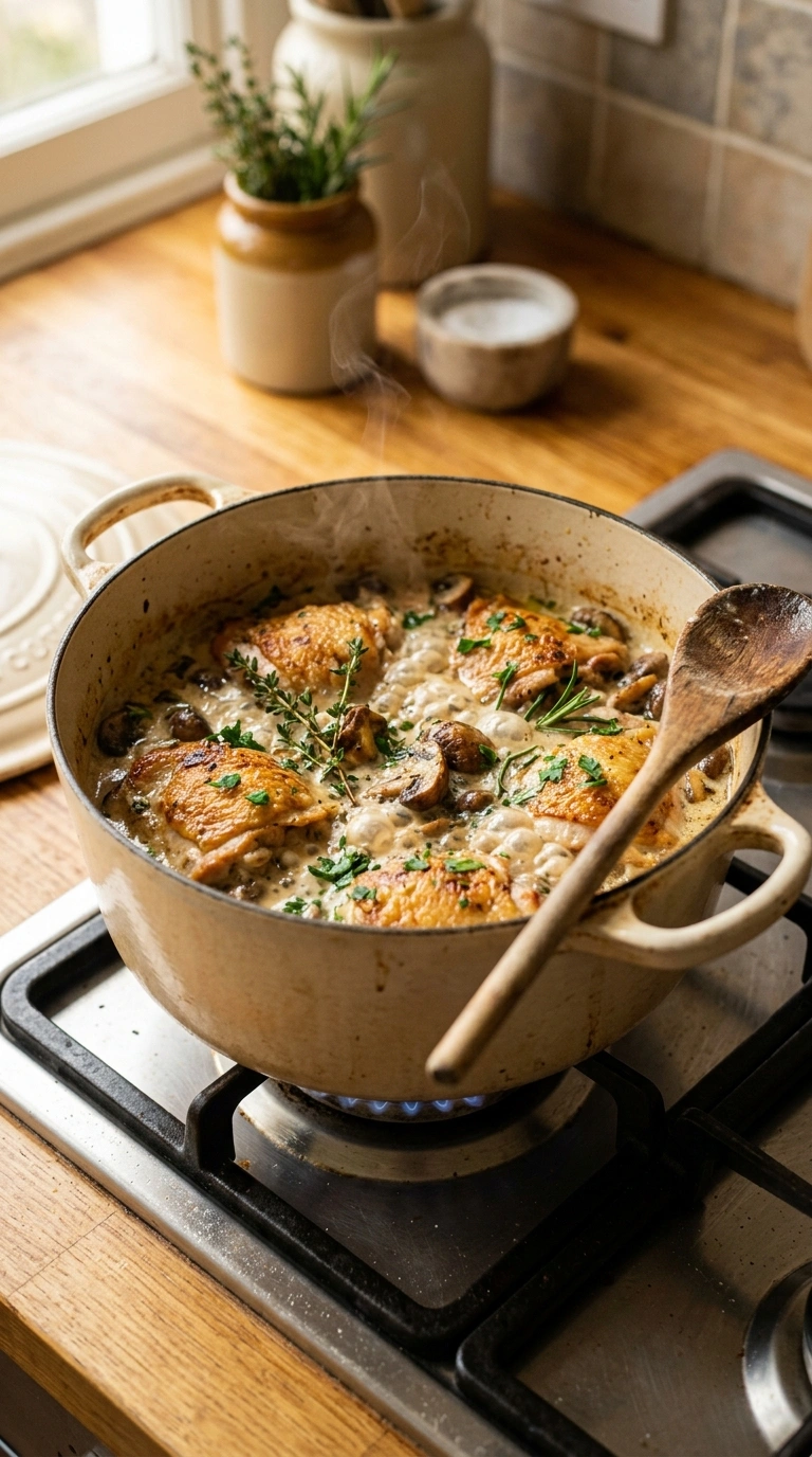 Cooking instructions for cozy garlic baked chicken