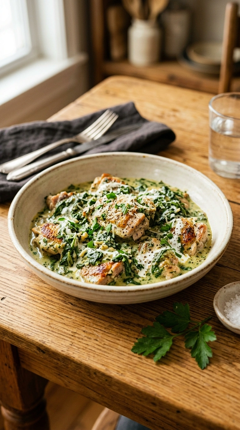 Cozy Creamy Spinach Chicken That Wraps You Up Like a Blanket