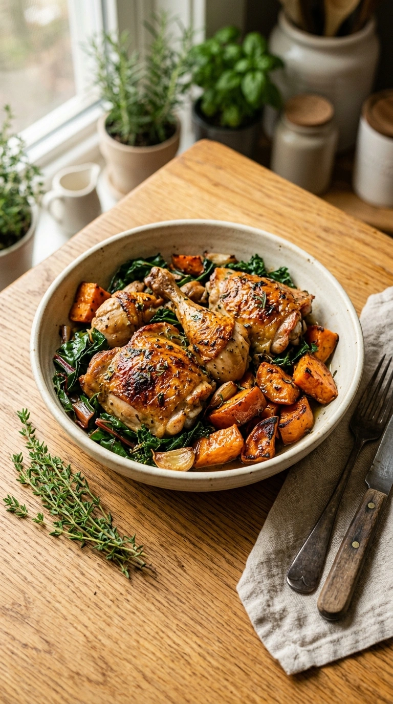 Cozy Chicken and Sweet Potato Skillet for Cool-Weather Nights