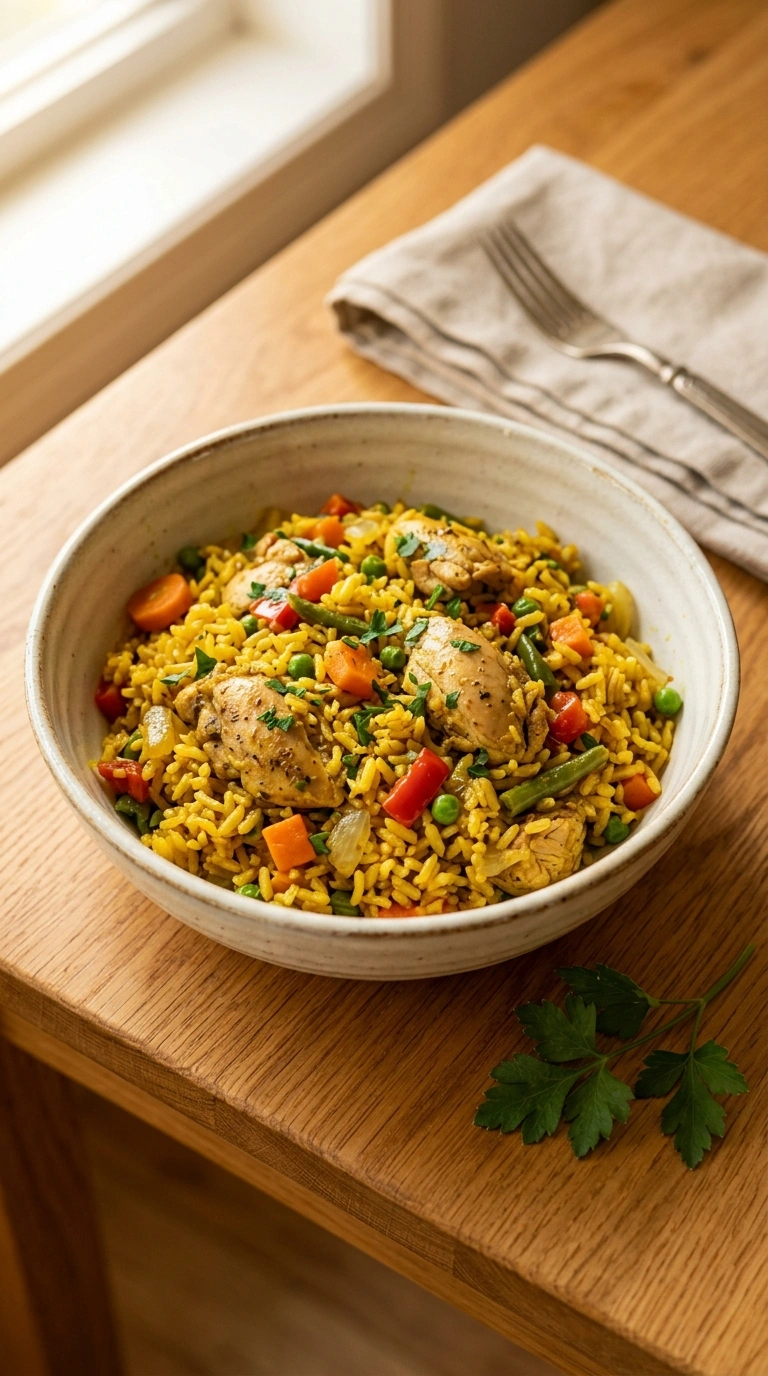 Warm One-Pot Chicken and Rice for a Comforting Family Night