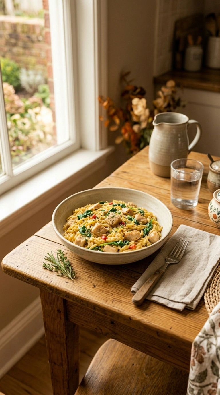 Cozy One-Pot Chicken Orzo for a Quiet Night at Home