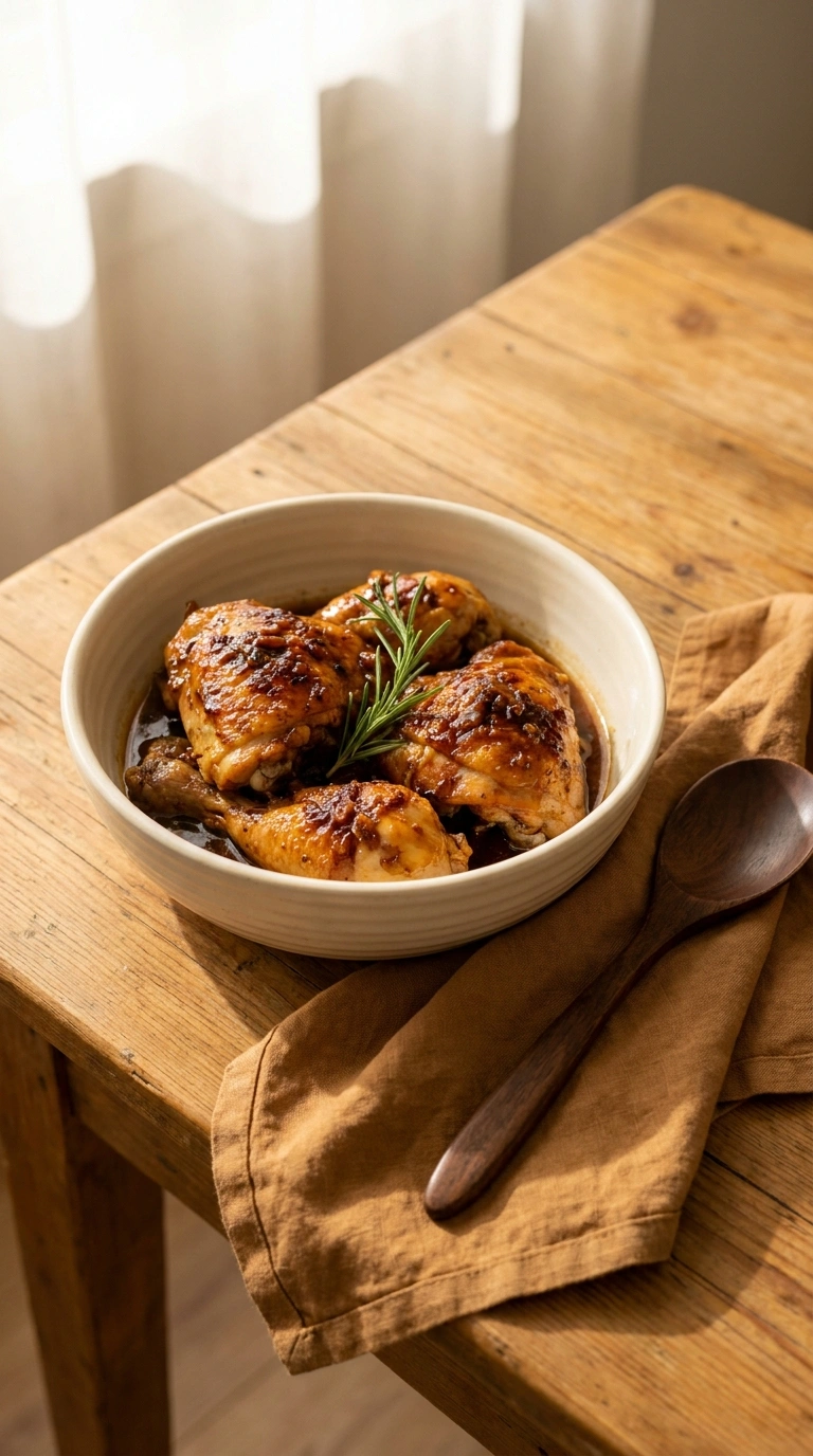 cozy slow cooker honey garlic chicken ready to serve