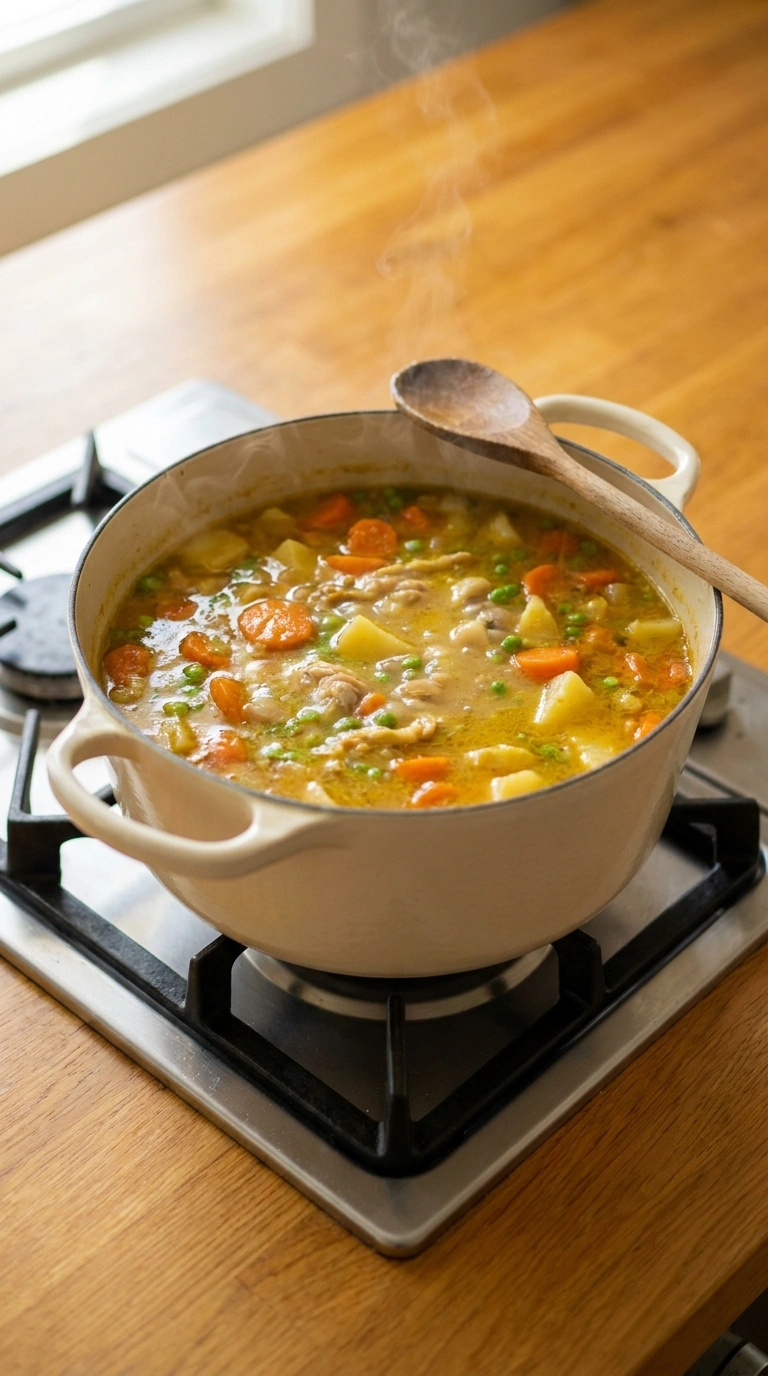 Cooking instructions for cozy slow cooker chicken stew