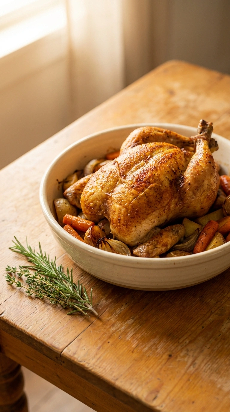 Heartwarming Roast Chicken With Vegetables for a Slow Family Night