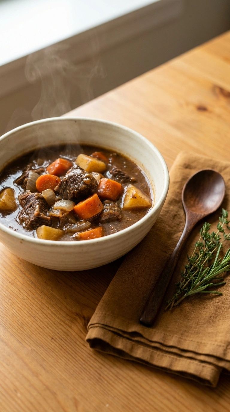 cozy weeknight beef dinner ready to serve