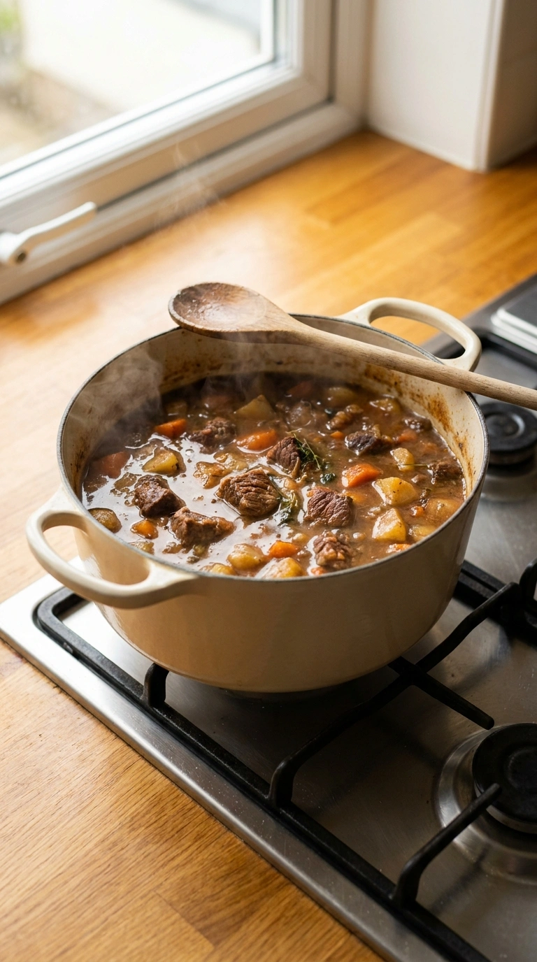 Cooking instructions for cozy ground beef skillet