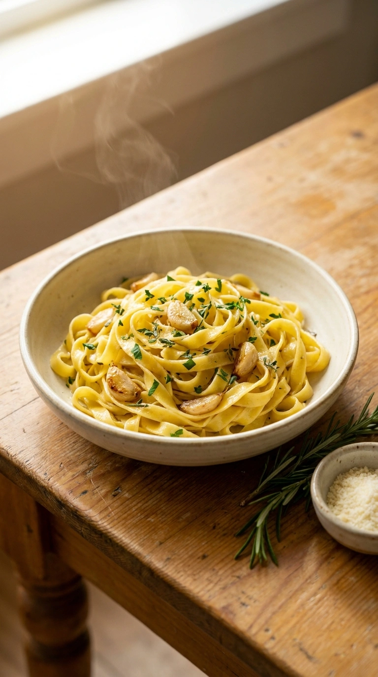 Warm Garlic Butter Pasta for a Comforting Quick Dinner