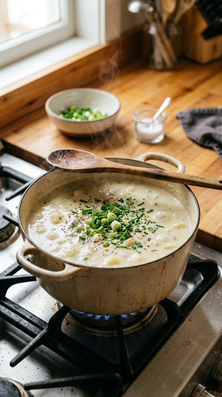 Cooking instructions for cozy potato soup weeknight