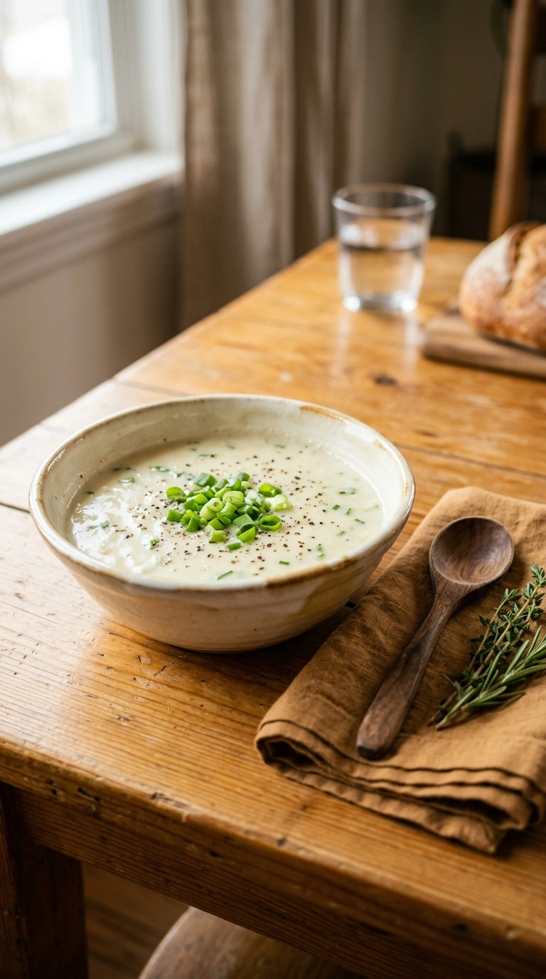 cozy potato soup weeknight ready to serve