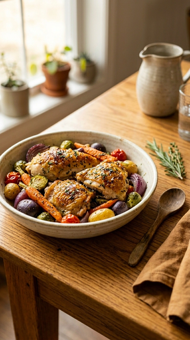 cozy back to school sheet pan dinner ready to serve