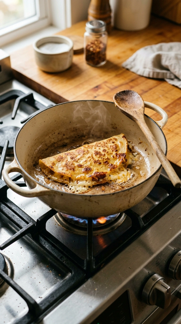 Cooking instructions for cozy after school quesadilla dinner