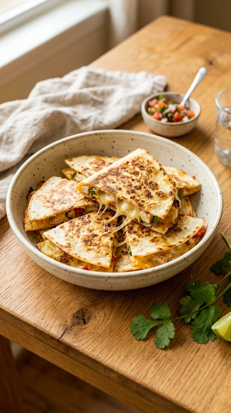 Cozy After-School Cheesy Quesadilla Dinner for a Soft Family Weeknight