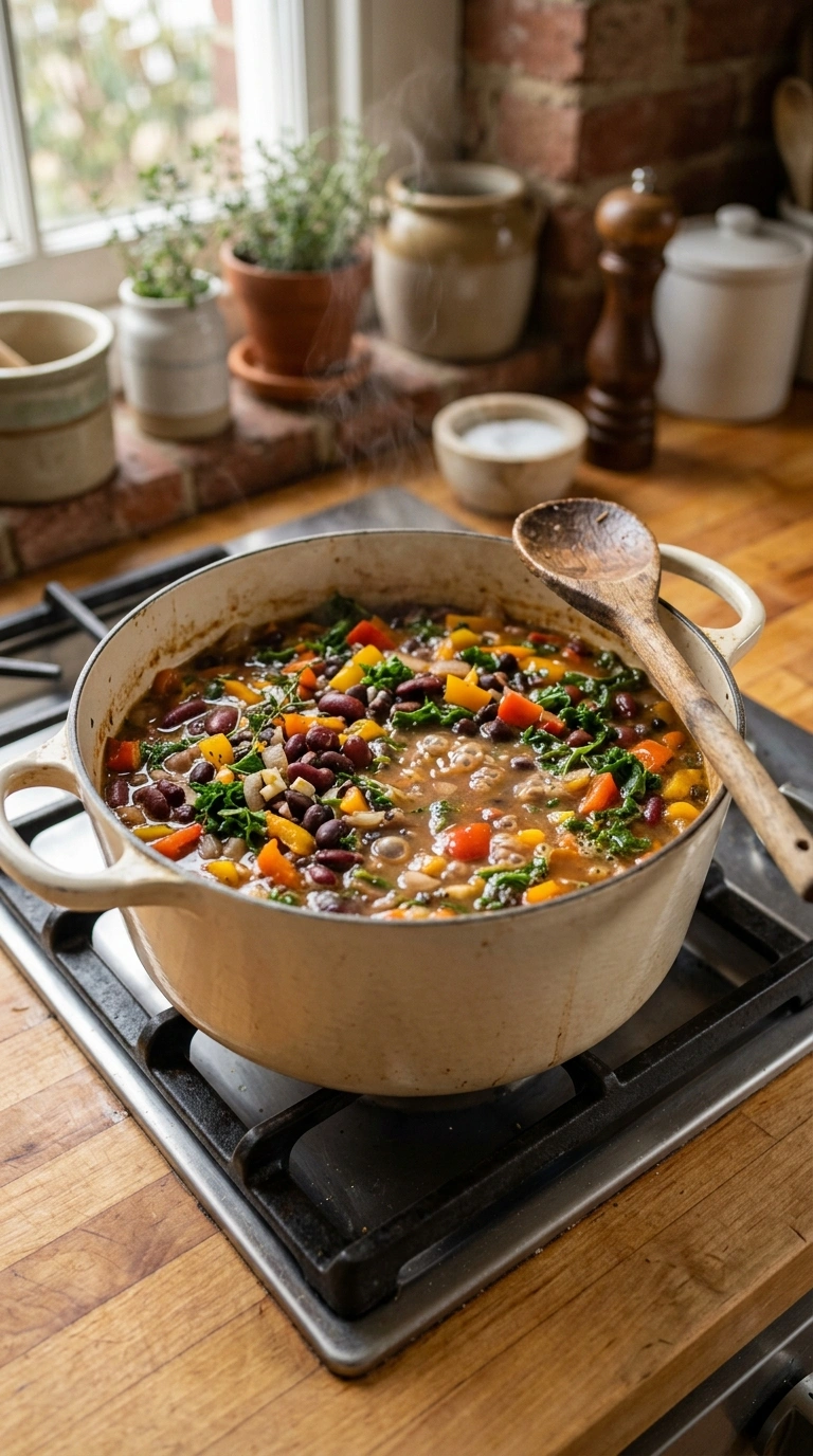 Cooking instructions for cozy black bean weeknight