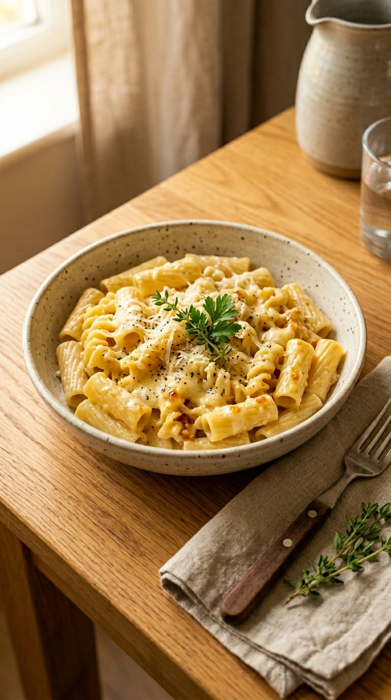 Heartwarming Four-Cheese Pasta for a Comforting Night In
