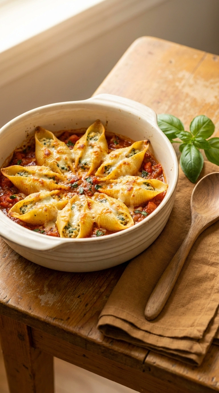 cozy stuffed shells warm ready to serve