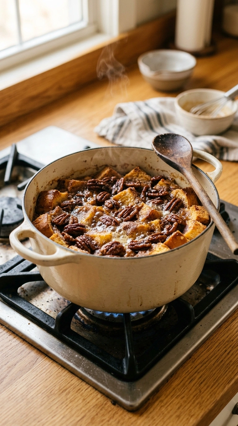 Cooking instructions for cozy french toast casserole