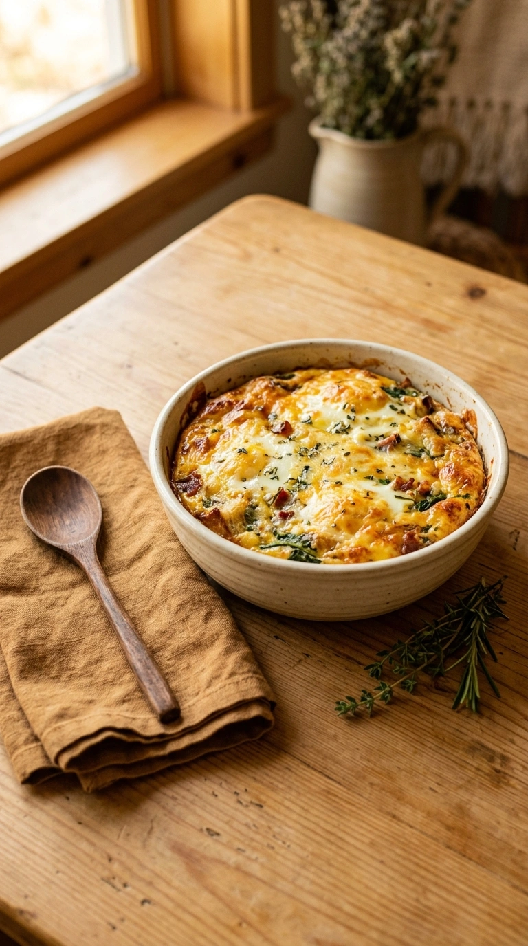 cozy egg breakfast ready to serve