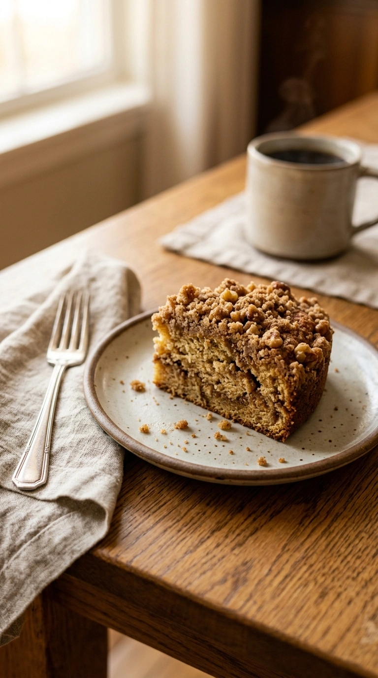 cozy coffee cake brunch ready to serve