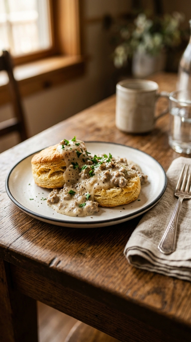 cozy breakfast biscuits ready to serve