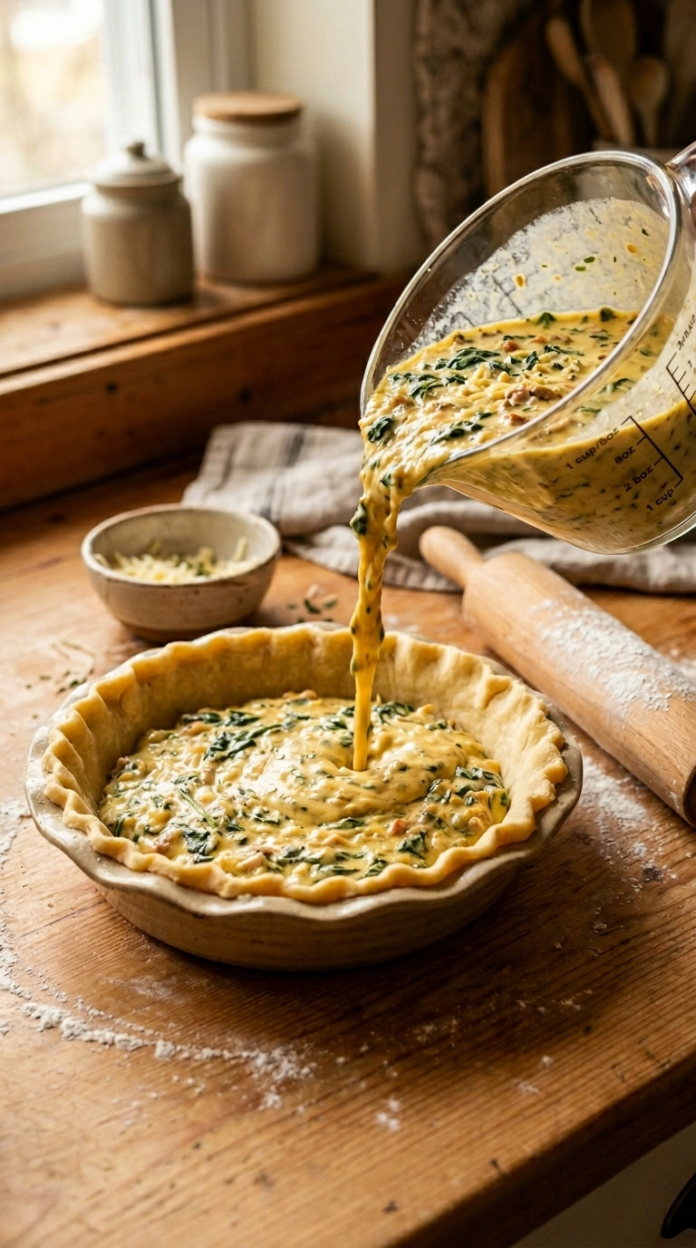 Cooking instructions for cozy quiche brunch