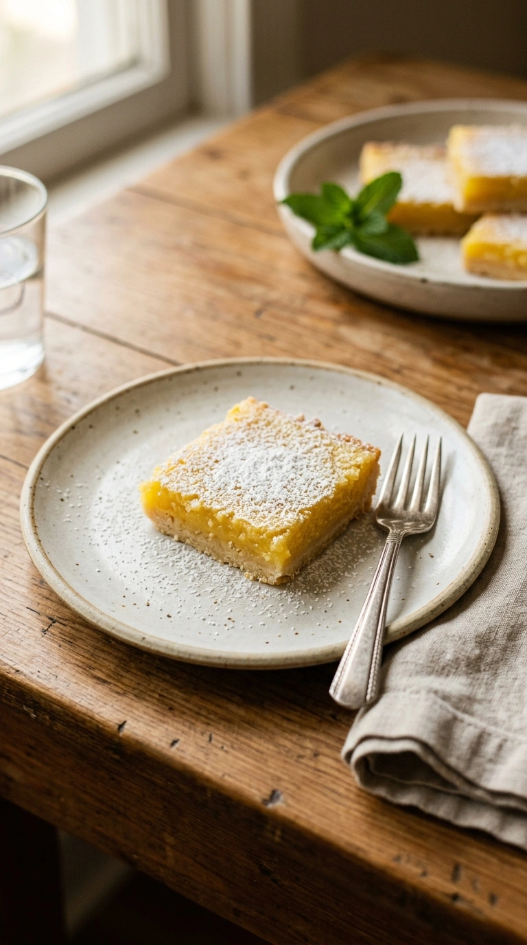 cozy lemon bars cookies ready to serve
