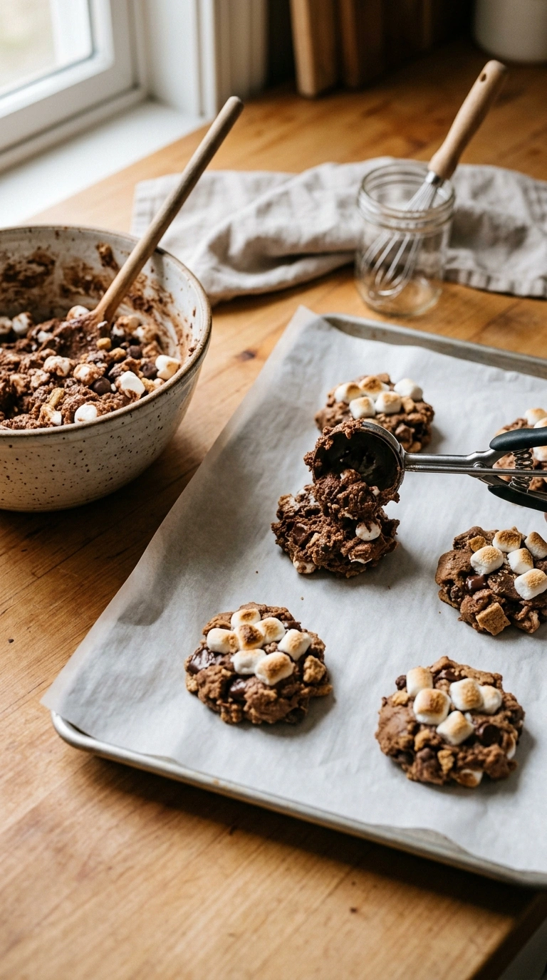 Cooking instructions for cozy s'mores cookies bars