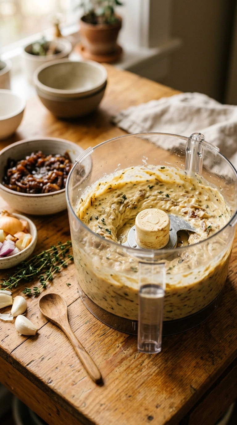 Cooking instructions for cozy french onion dip
