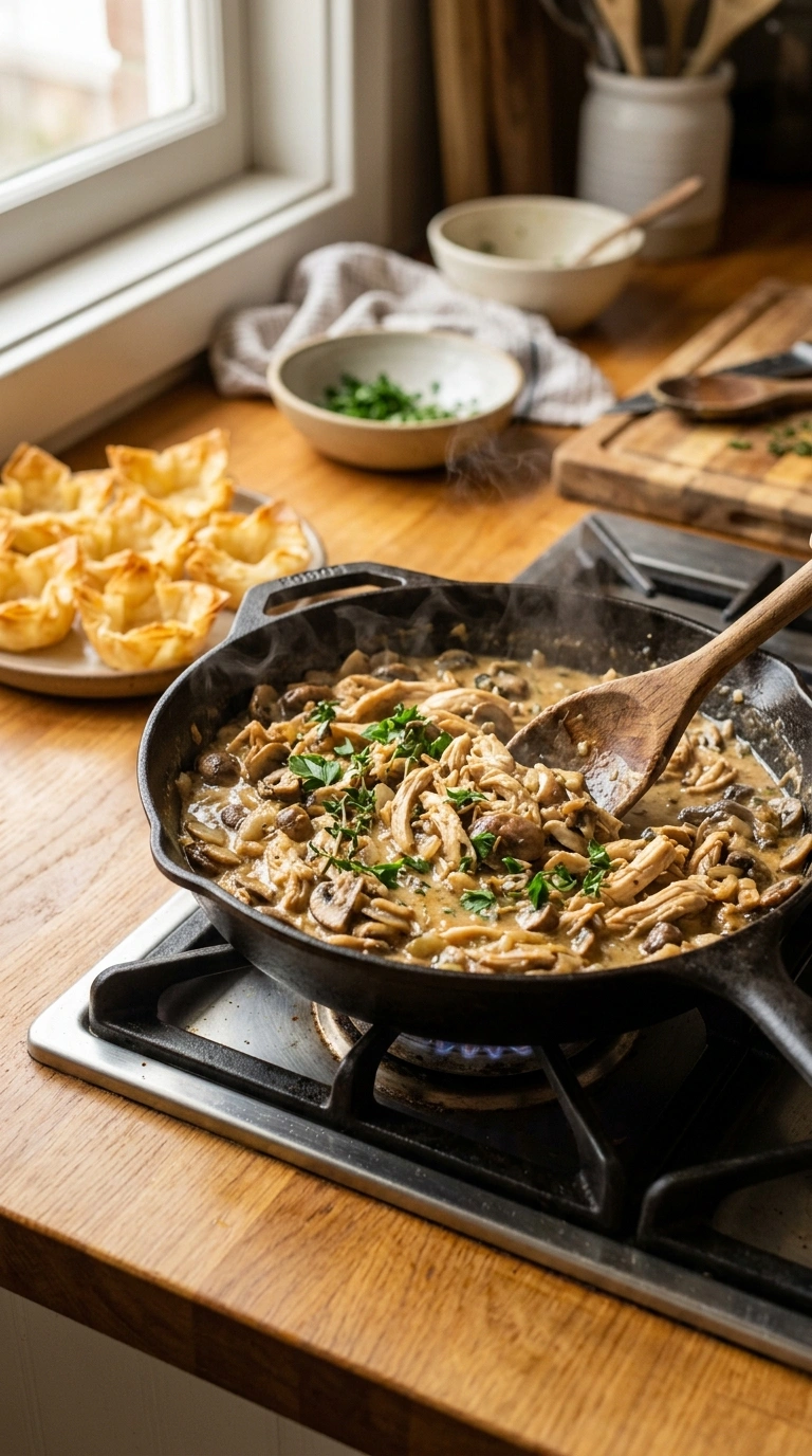 Cooking instructions for cozy hot appetizer