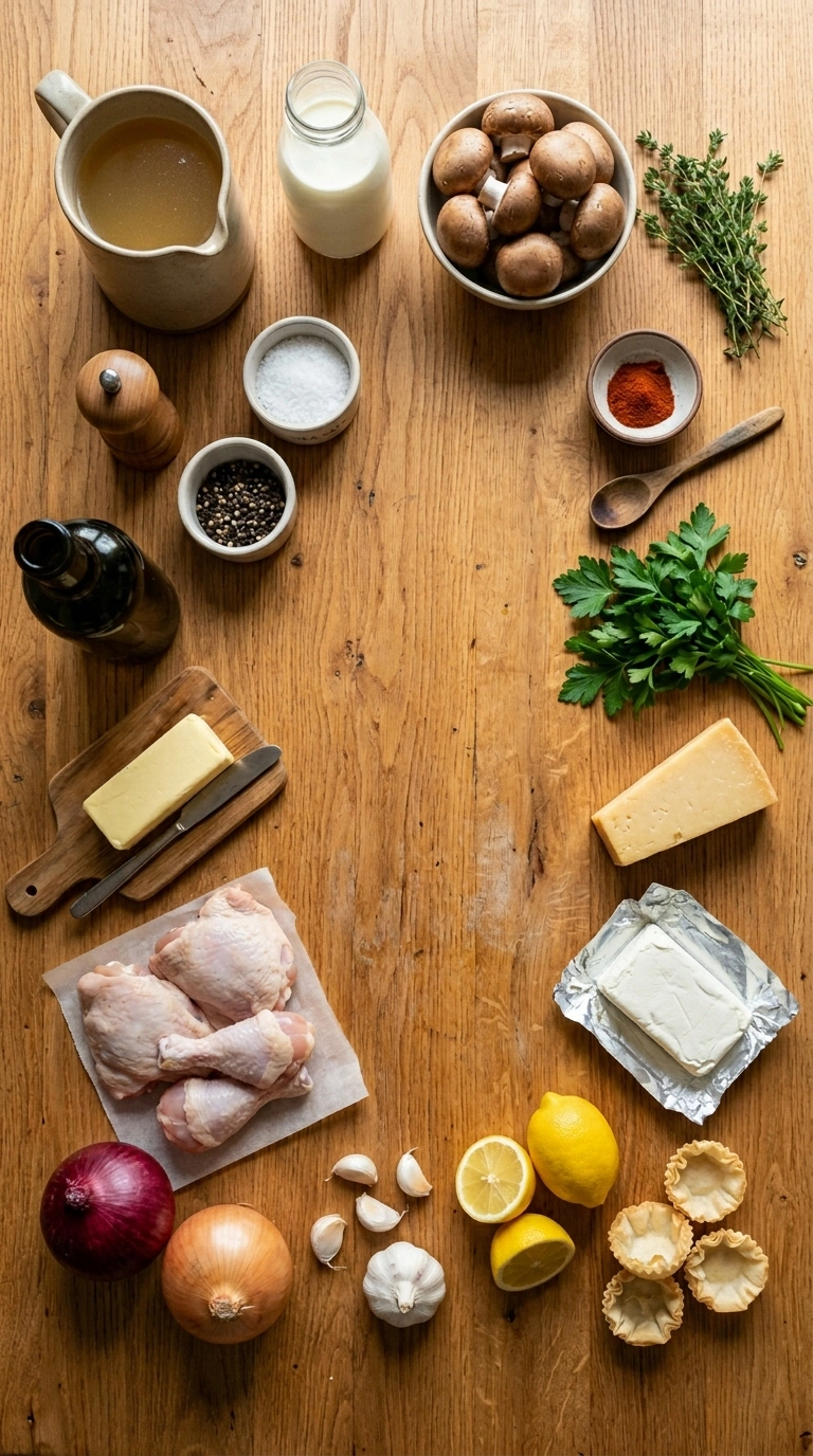 Ingredients for cozy hot appetizer