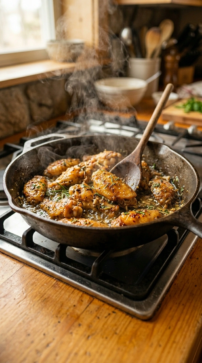 Cooking instructions for cozy chicken wings
