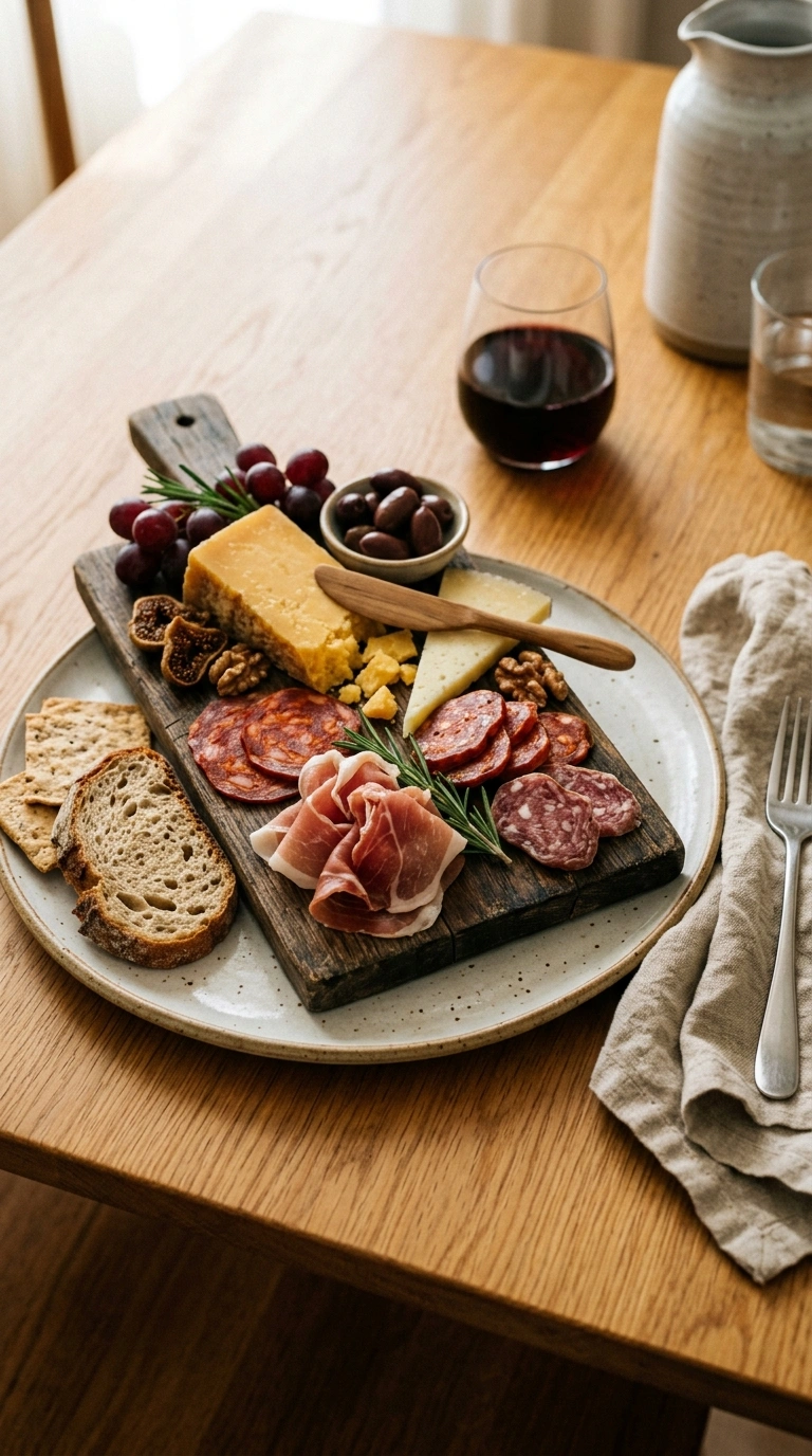 Warm Cozy Charcuterie Board for a Slow End-of-Summer Evening