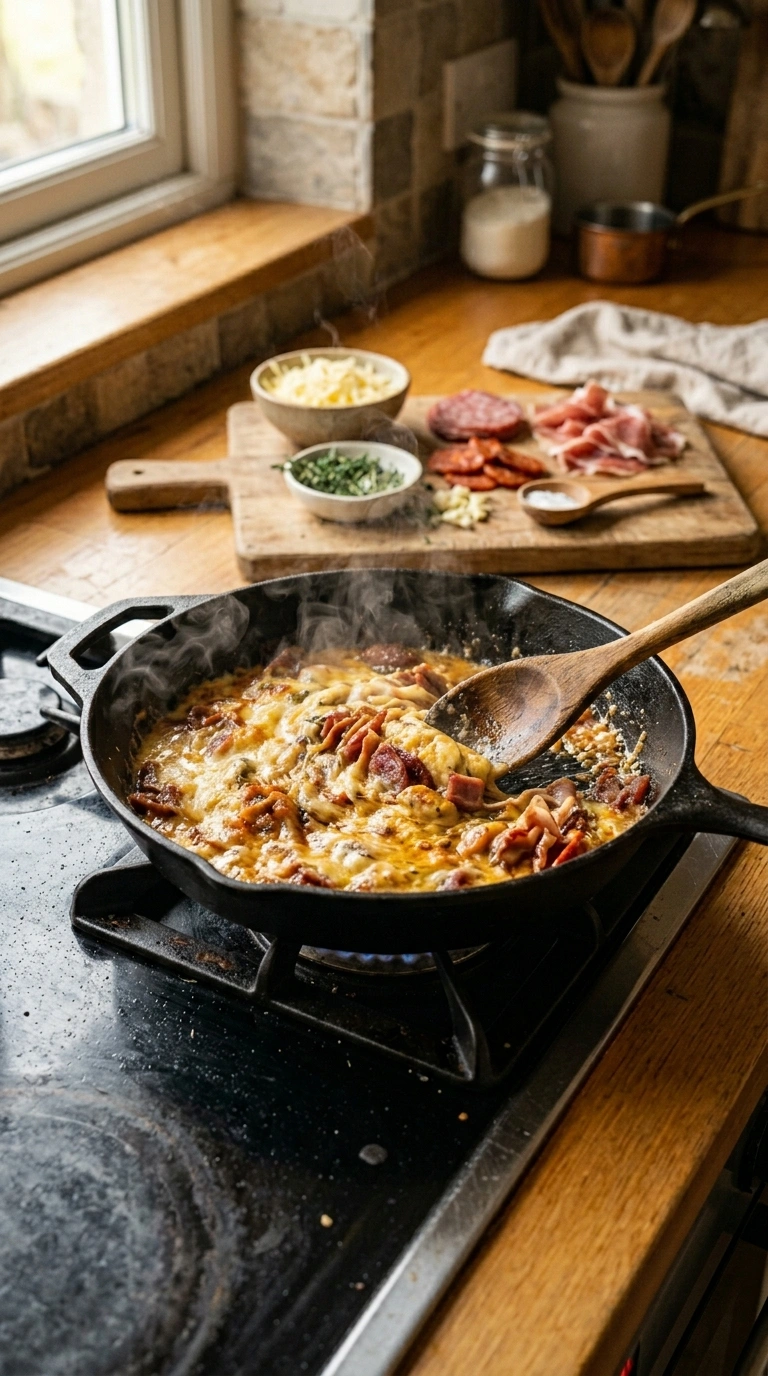 Cooking instructions for cozy charcuterie