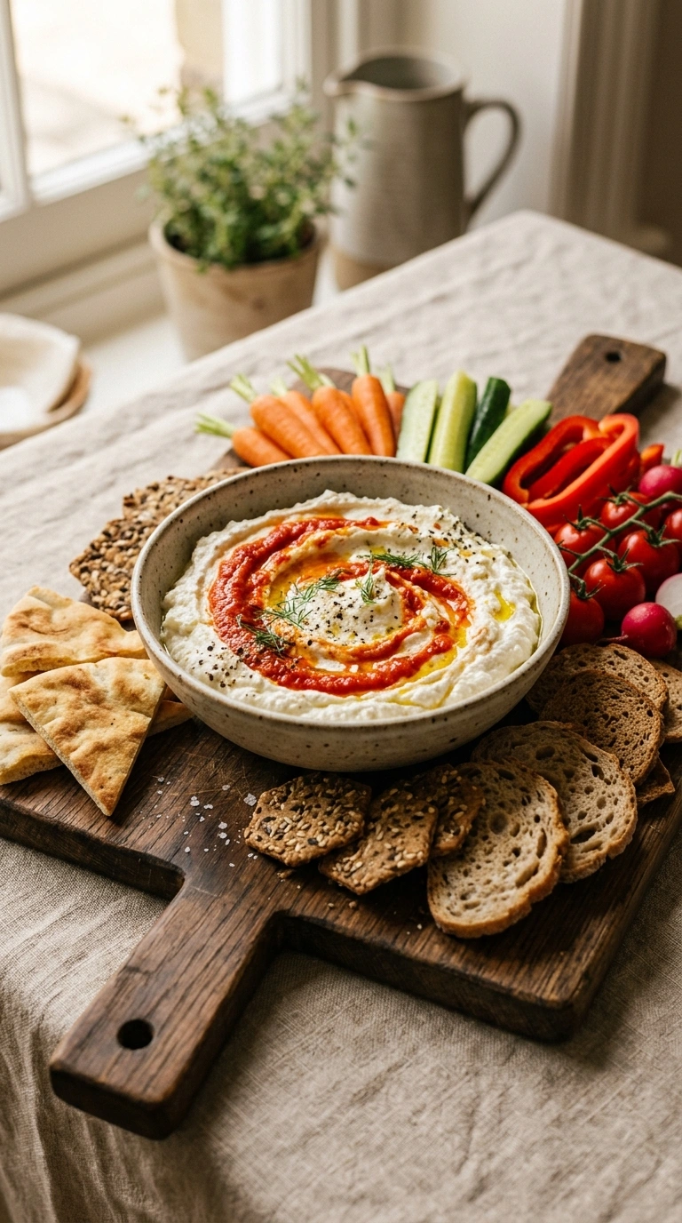 cozy whipped feta ready to serve