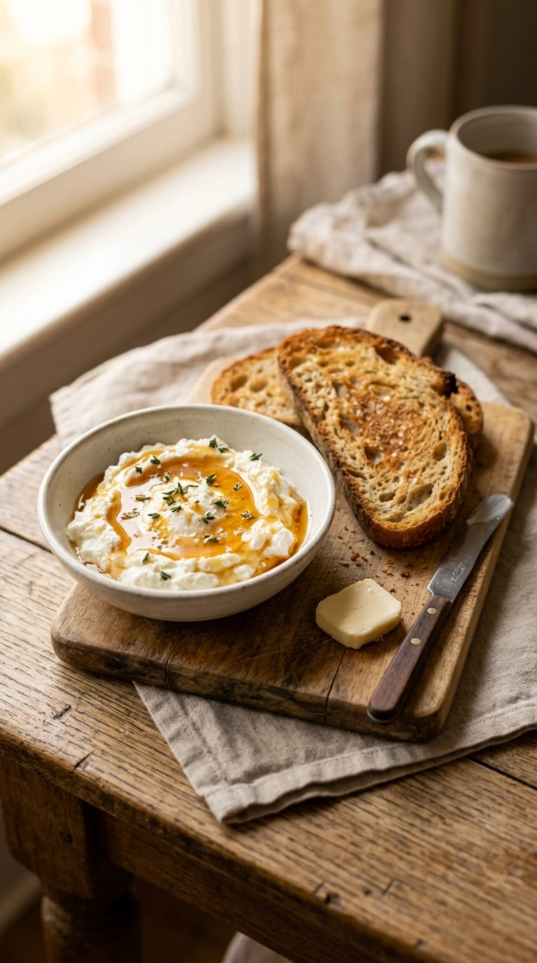 cozy goat cheese spread ready to serve