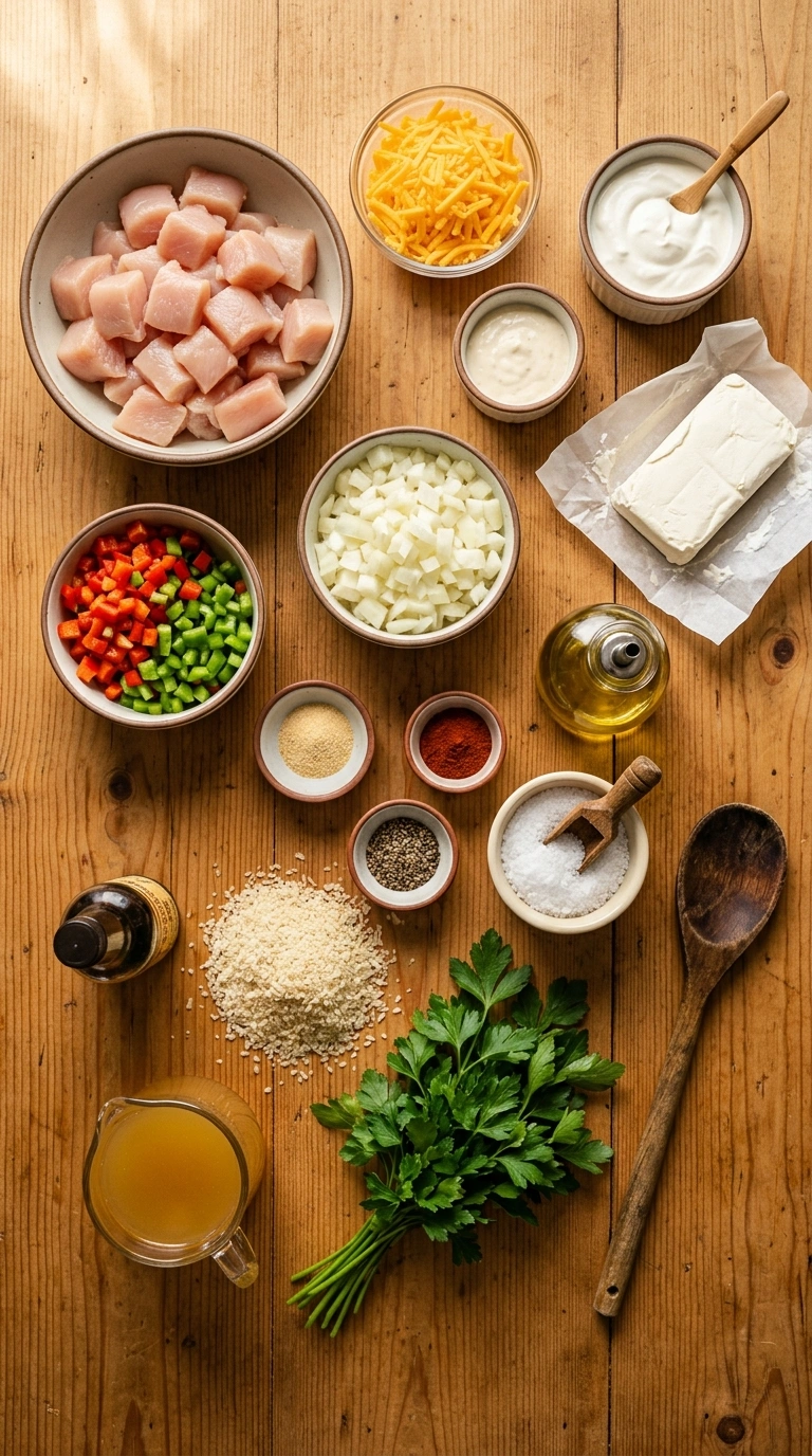 Ingredients for cozy game day appetizer
