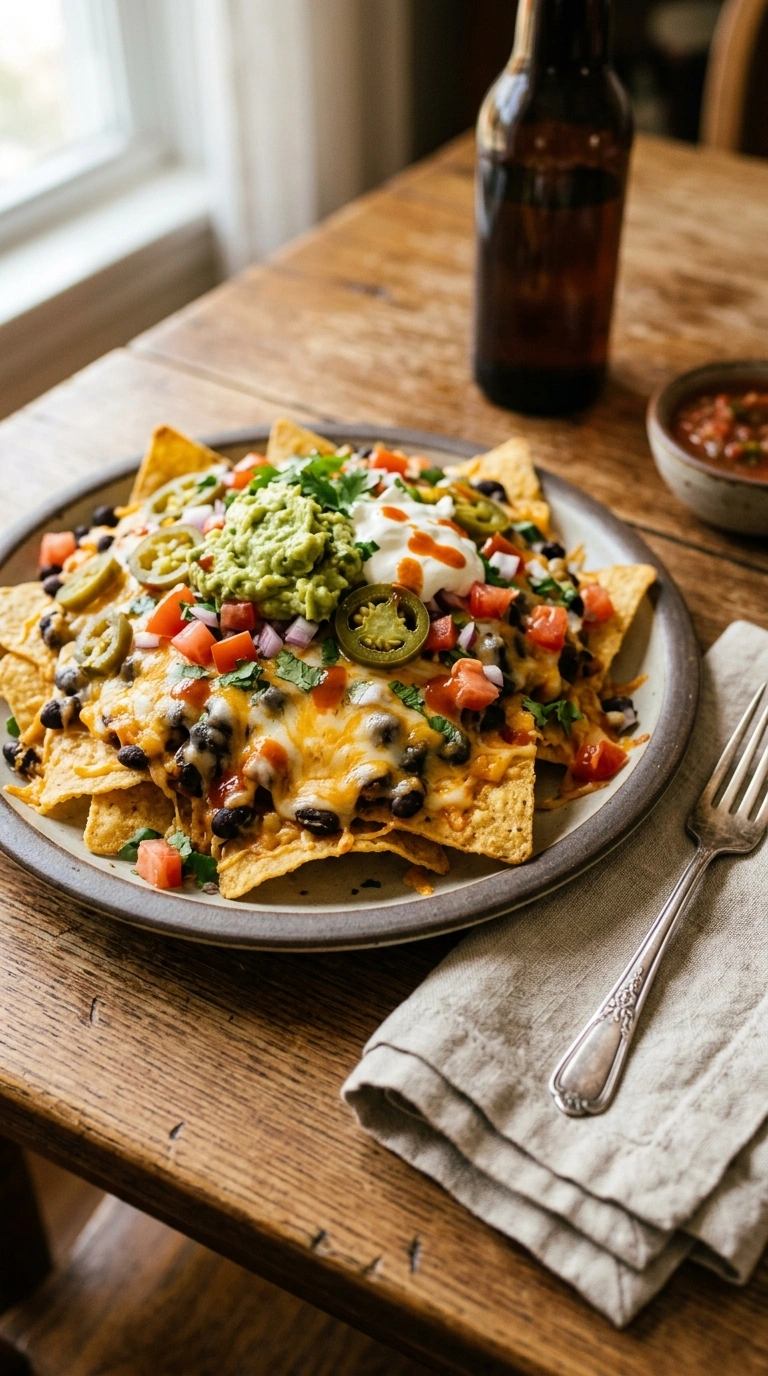 cozy game day nachos ready to serve