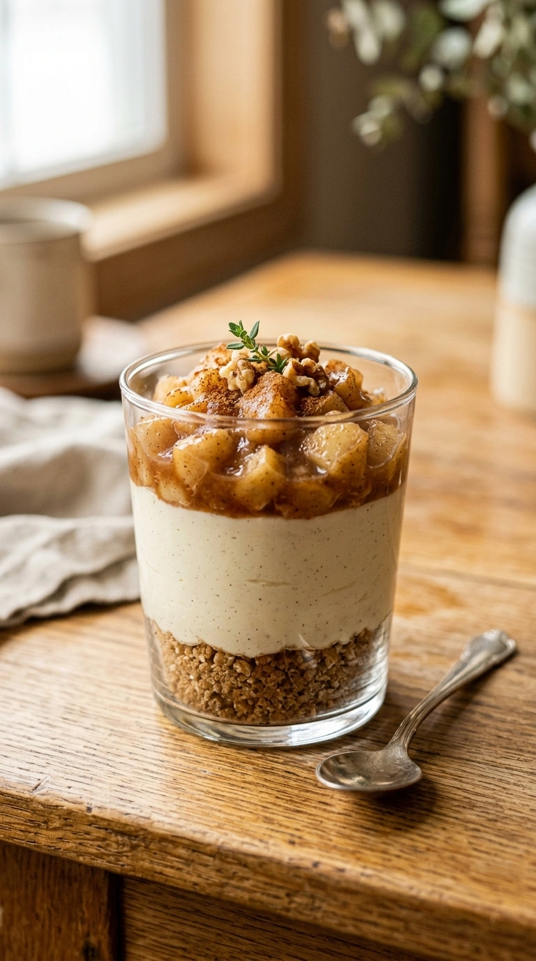 Heartwarming No-Bake Apple Cinnamon Cheesecake for a Comforting Early-Fall Dessert