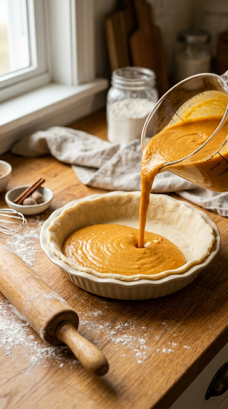 Cooking instructions for cozy no bake pumpkin pie