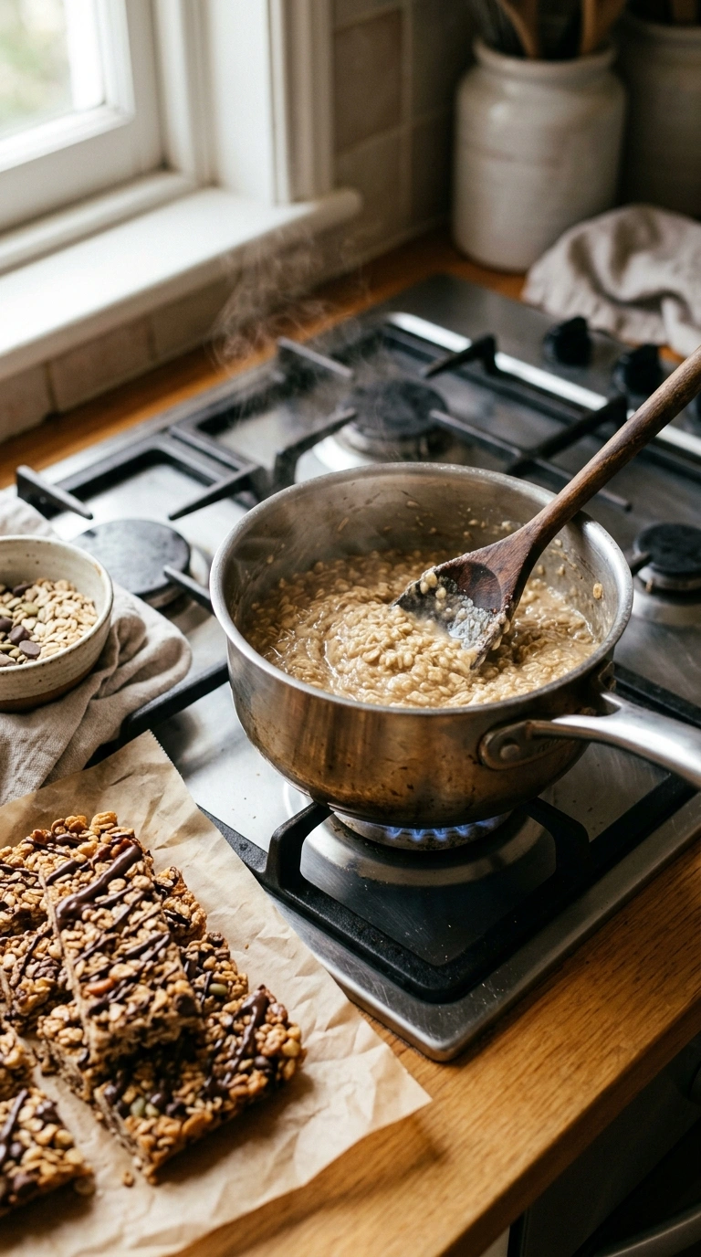 Cooking instructions for cozy no bake granola bars