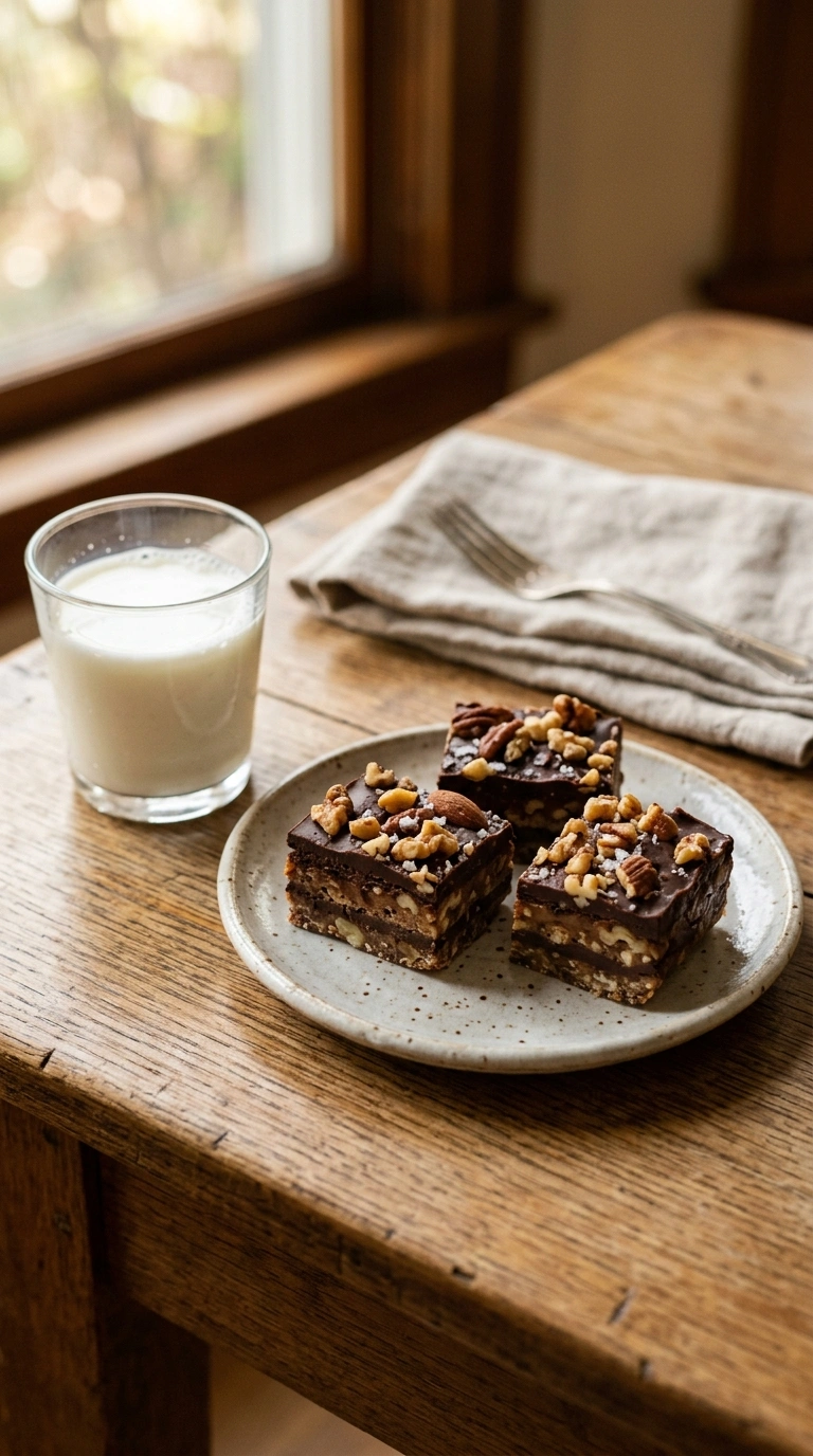 cozy no bake cookie dough bars ready to serve