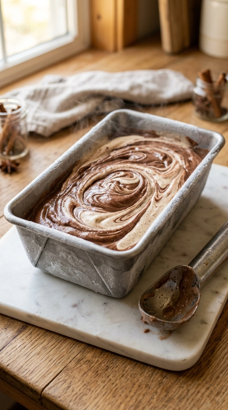 Cooking instructions for cozy ice cream dessert