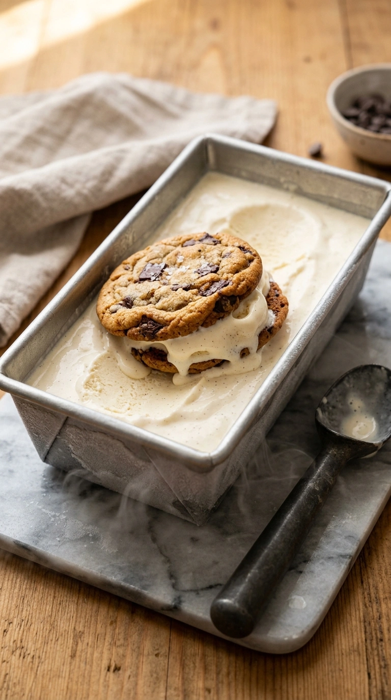 Cooking instructions for cozy ice cream sandwich