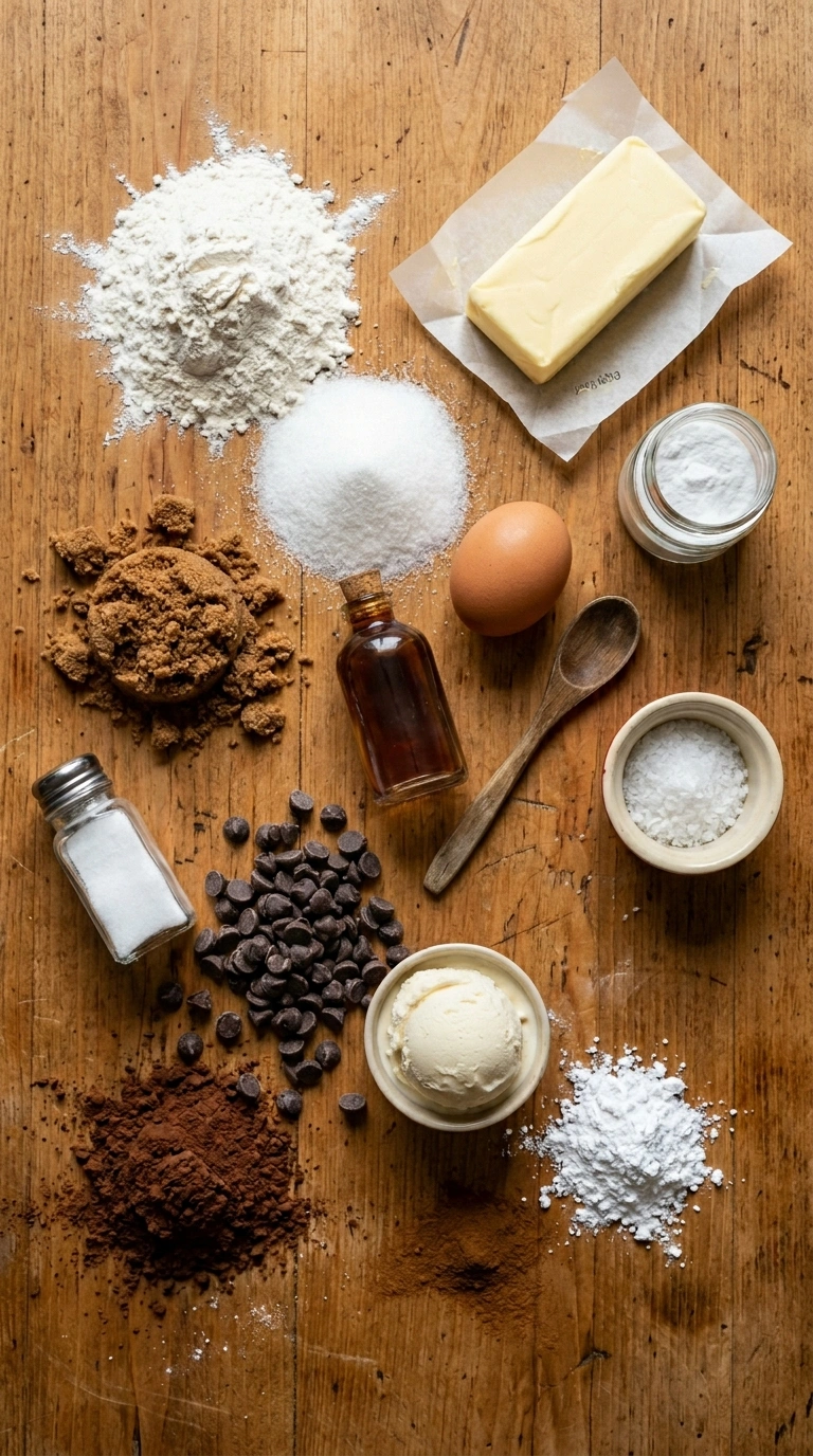 Ingredients for cozy ice cream sandwich