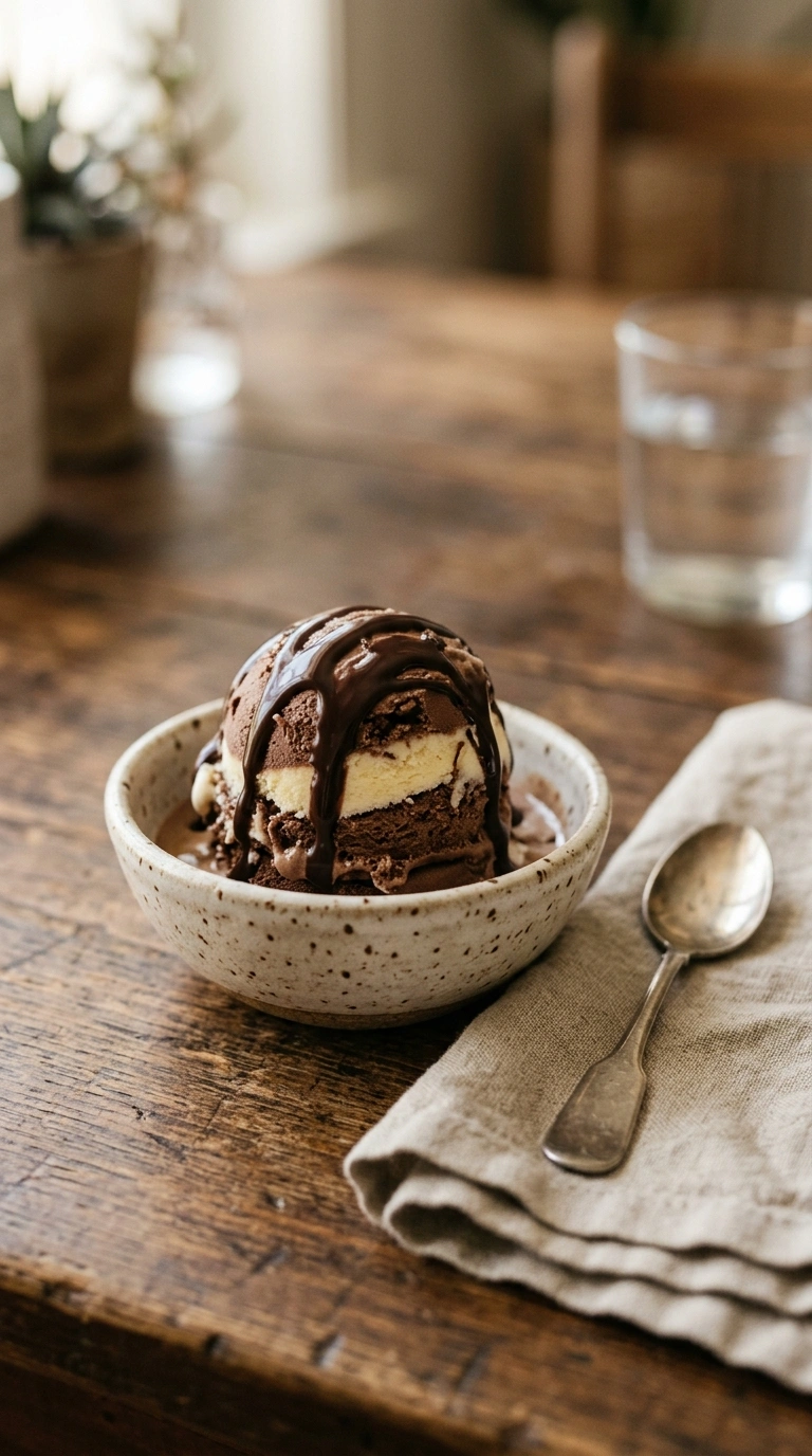 cozy ice cream cake ready to serve