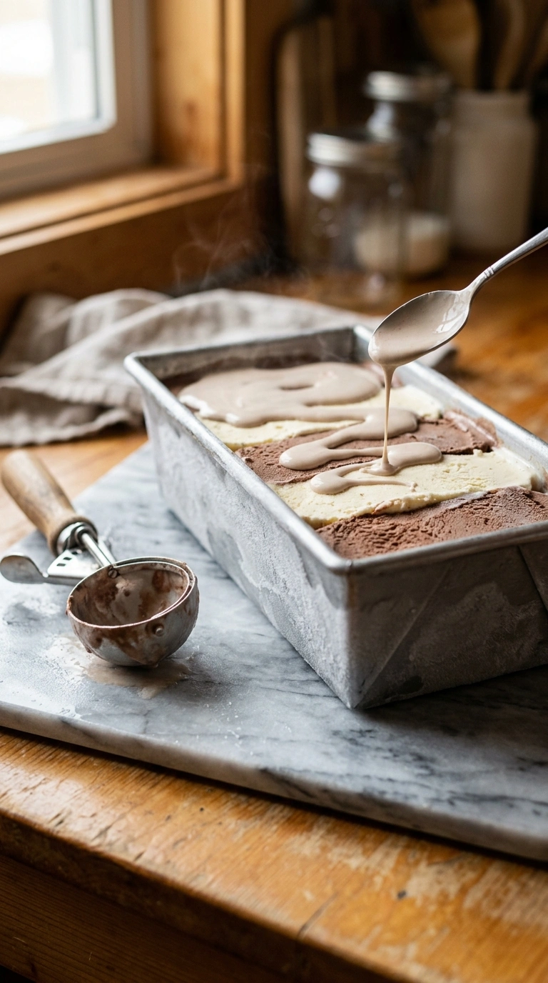 Cooking instructions for cozy ice cream cake