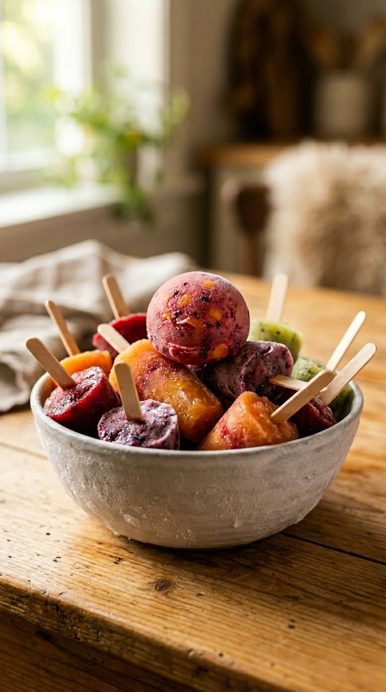 Heartwarming Homemade Fruit Popsicles for a Soft End-of-Summer Day